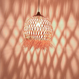 Lustra Marjione din fibre eco, Natural, 45x45x55 cm