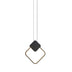 Lustră metalică cu LED Teebo, metal, negru, 23x20x29 cm