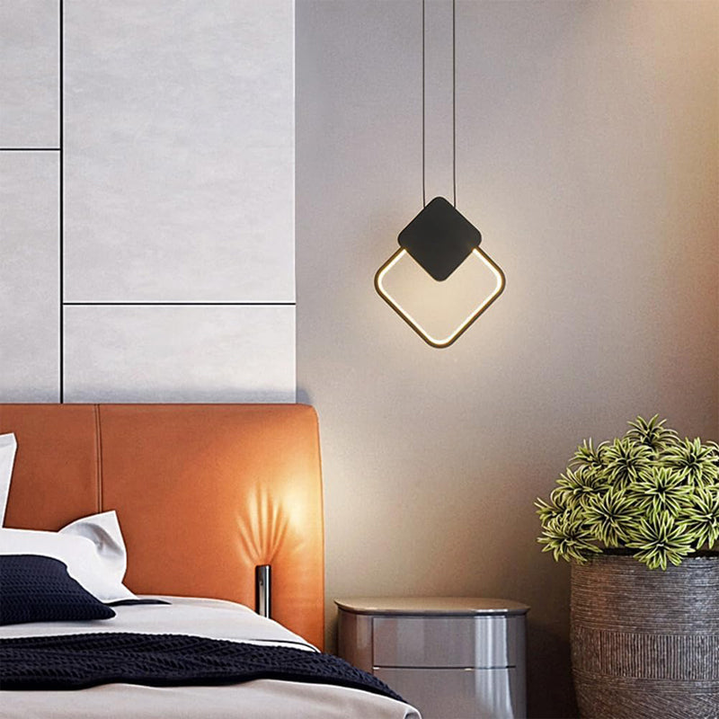 Lustră metalică cu LED Teebo, negru, metal, 23x20x29 cm, imagine suplimentara