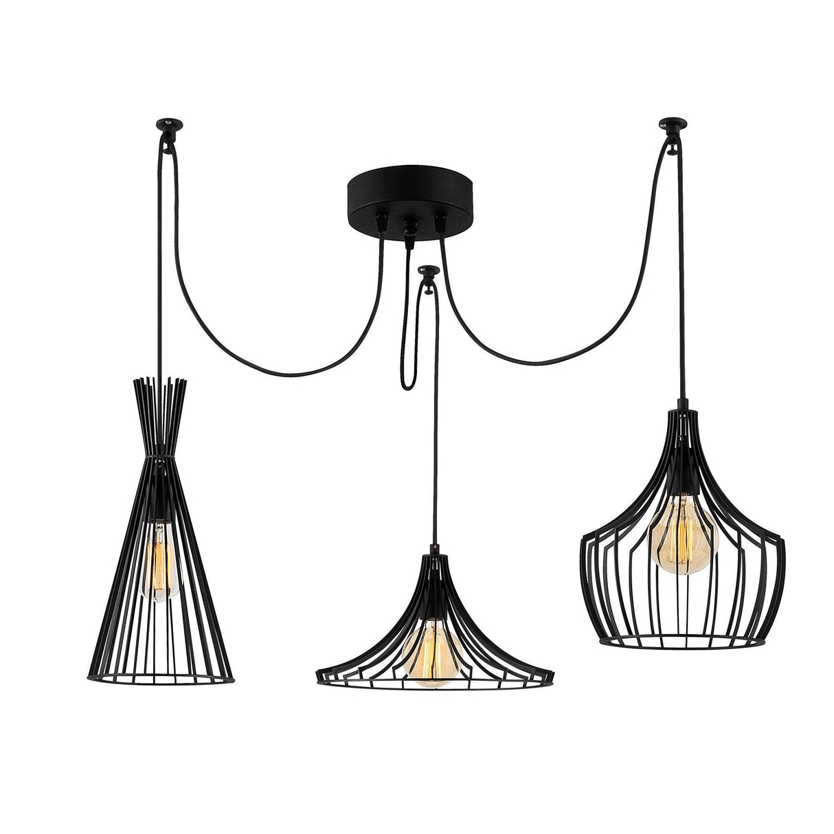 Lustra Mezopotamya Chandelier, 114x114x130 cm - Negru