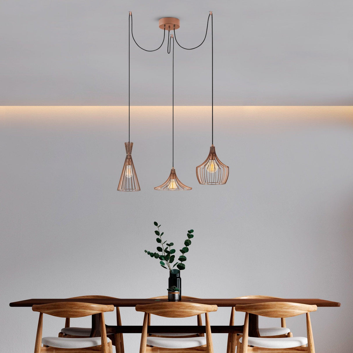Lustra Mezopotamya Chandelier, 114x114x130 cm - Cupru