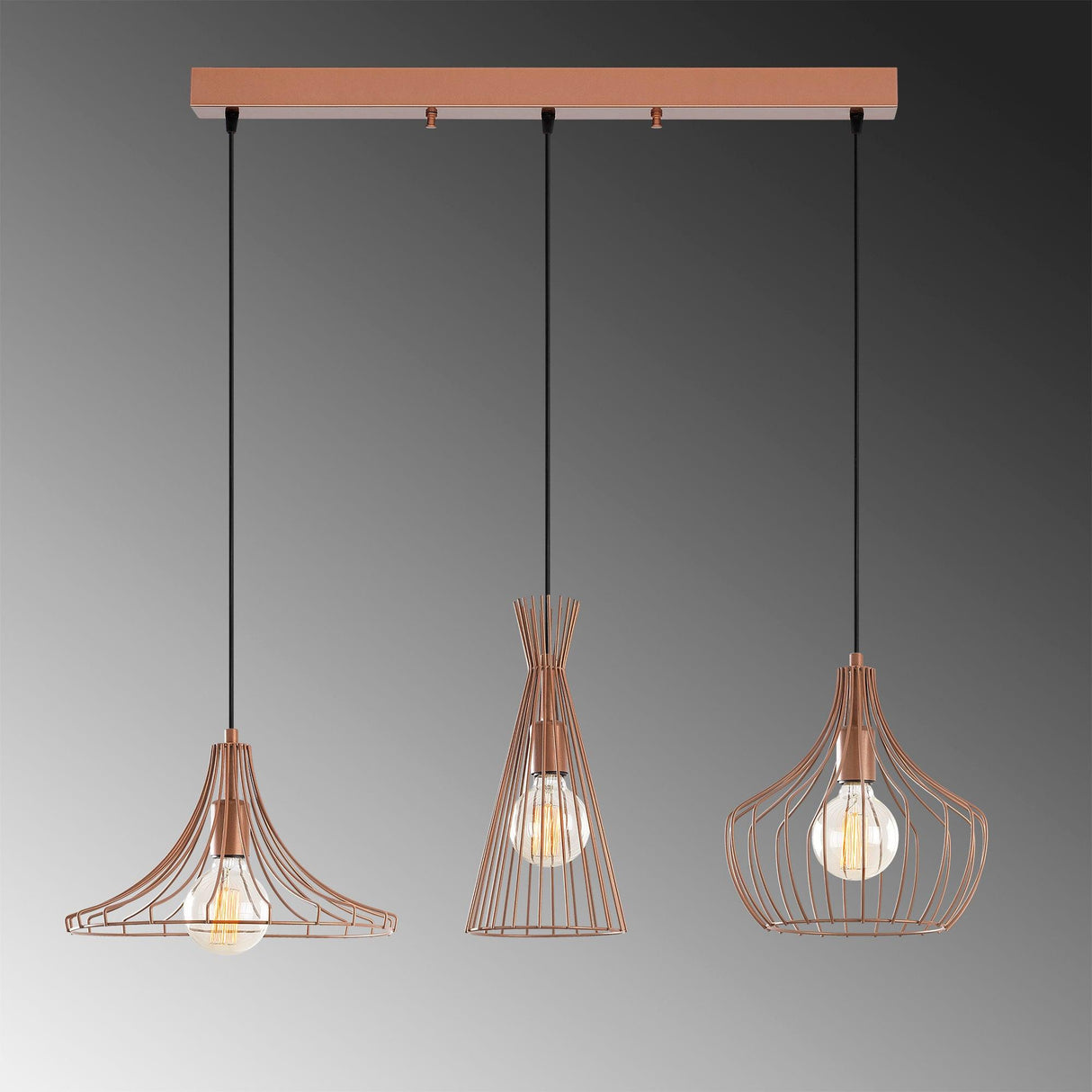 Lustra Mezopotamya - N-1285, Cupru, 27x27x122 cm