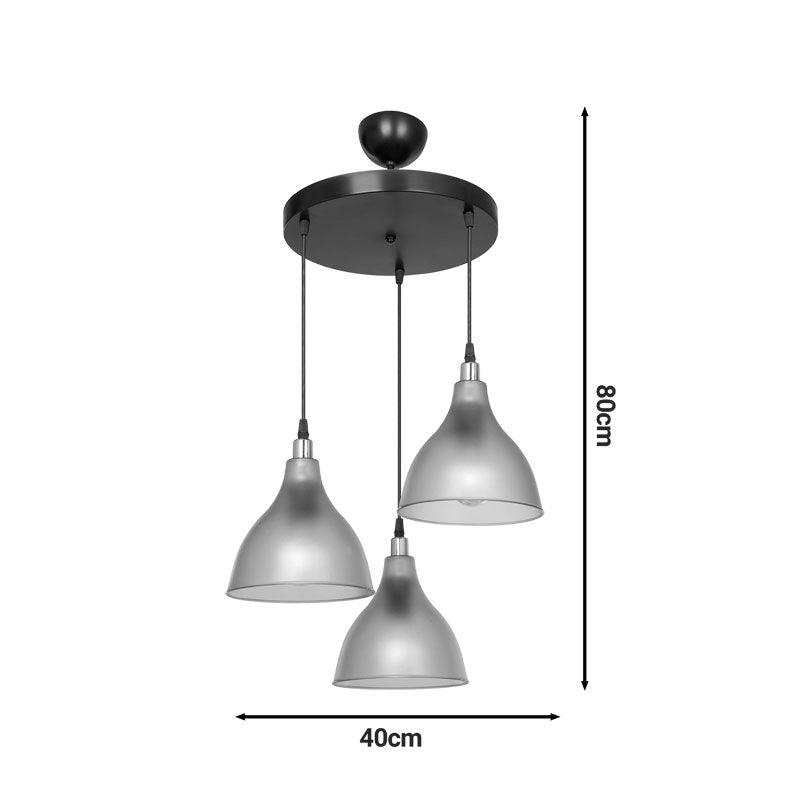 Lustra Orazio, Auriu - Gri inchis, 40x80 cm - Gri inchis