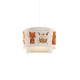 Lustra pentru copii PWL-1096, PVC, D30x20 cm - Alb-Rosu