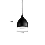 Lustra Perce metal, Alb - Negru, 17x17x100 cm - Negru