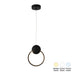 Lustră plafon LED cu iluminare eficientă Gardio, Metal, Negru, 20x25 cm