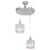 Lustra PWL-1025 metal, Auriu - Argintiu, D30x70 cm - 147-000046