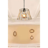 Lustra PWL-1114, negru-bej, 30x30x54 cm