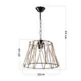 Lustra PWL-1114, negru-bej, 30x30x54 cm