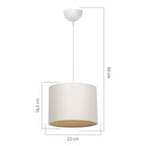 Lustra PWL-1115, D22x60 cm - Crem