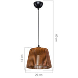 Lustra PWL-1116, maro, 20x20x60 cm