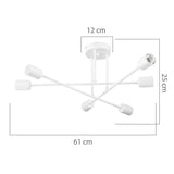 Lustra PWL-1122, D61x25 cm - Alb