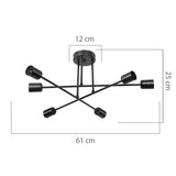 Lustra PWL-1122, D61x25 cm - Negru
