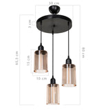 Lustra PWL-1195, Negru, 30x30x80 cm