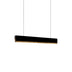 Lustra Rafmole LED metal negru si lemn, 120x100 cm