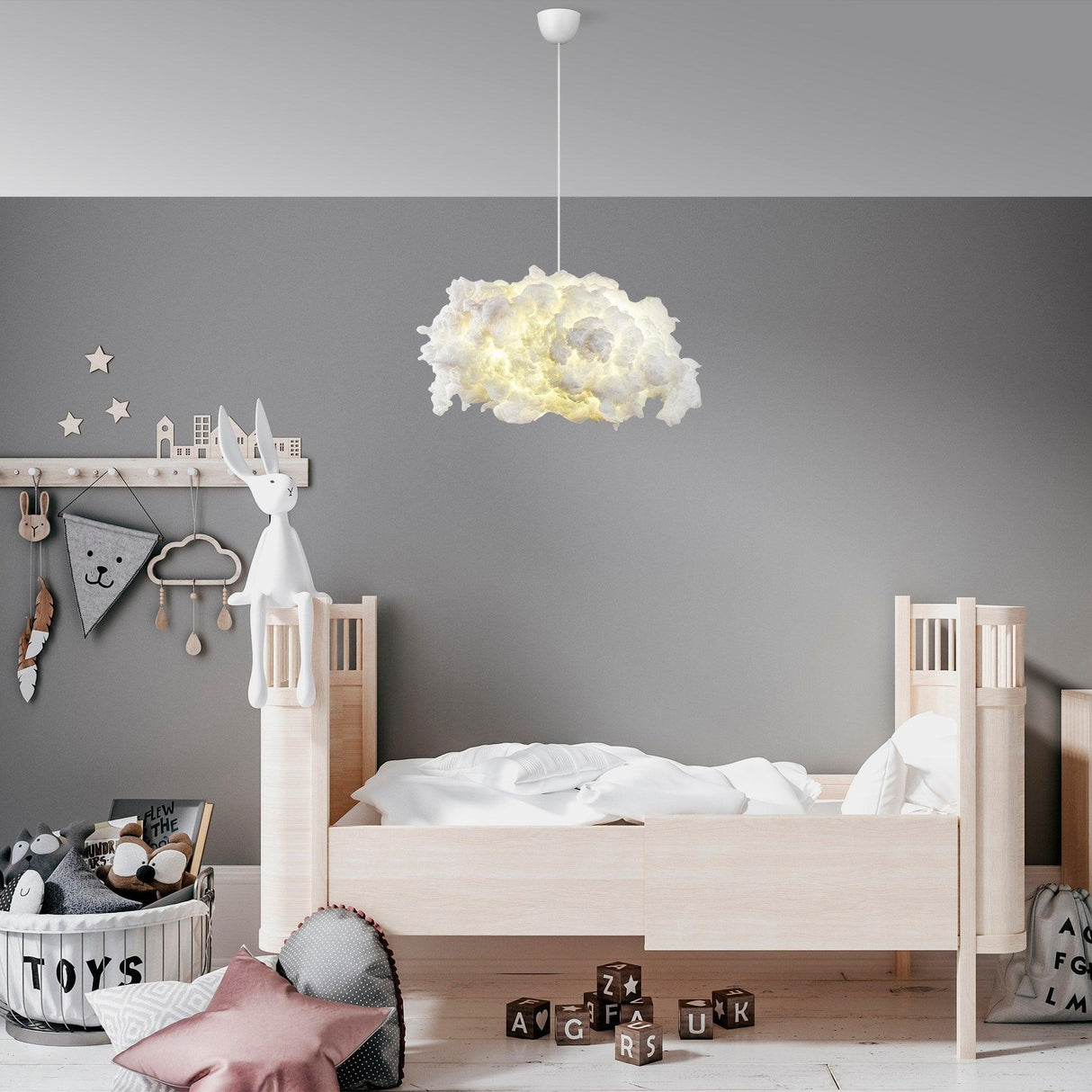 Lustra Serenity Chandelier, Alb, 45x35x70 cm