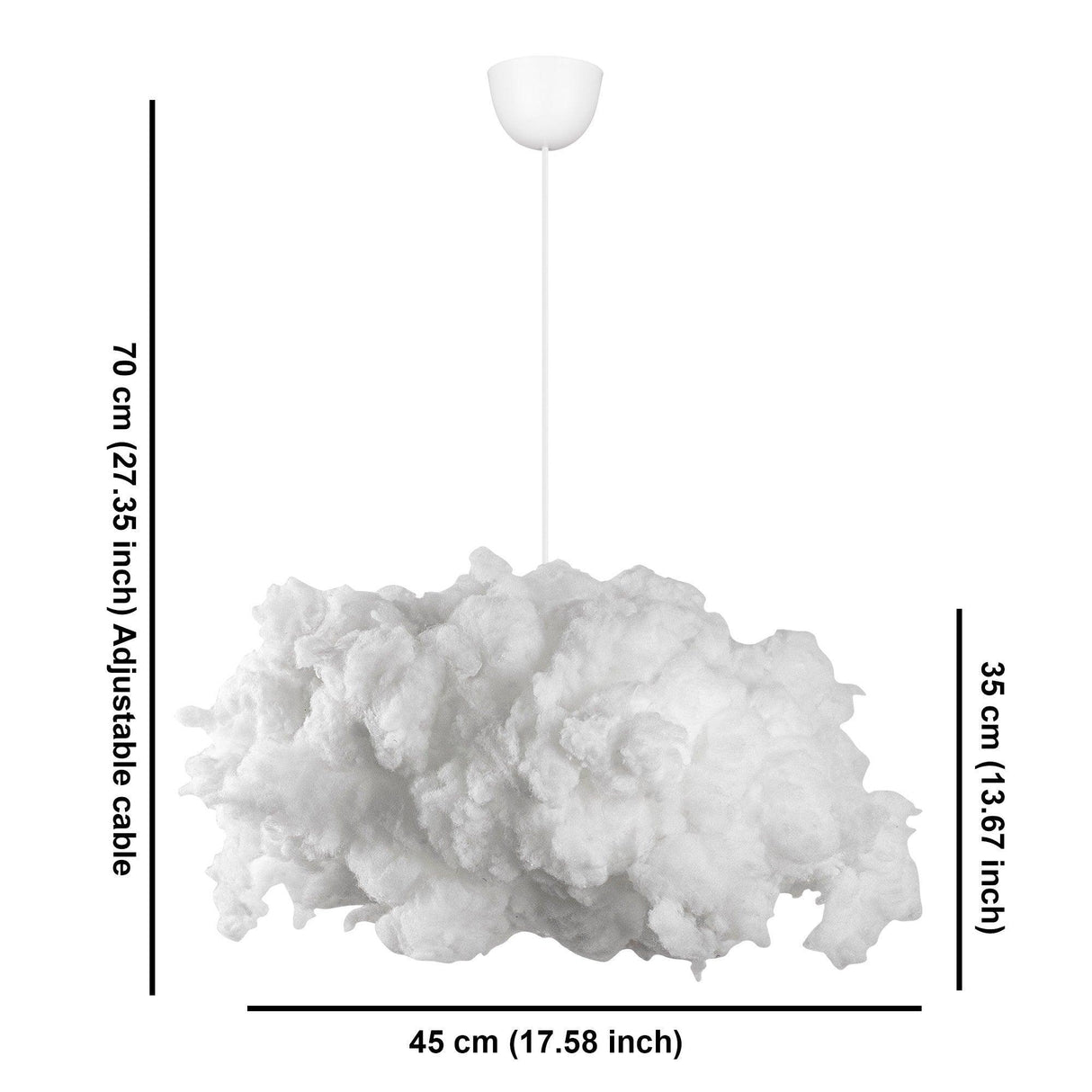 Lustra Serenity Chandelier, Alb, 45x35x70 cm