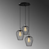 Lustra Sivir 06, Negru, 41x41x115 cm