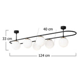 Lustra Sparklight, Negru, 15x15x33 cm