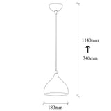 Lustra Tattoo Chandelier, Negru, 18x18x114 cm