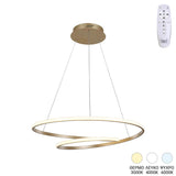 Lustră tavan cu LED Rexon, Metal, Auriu, 49x12 cm