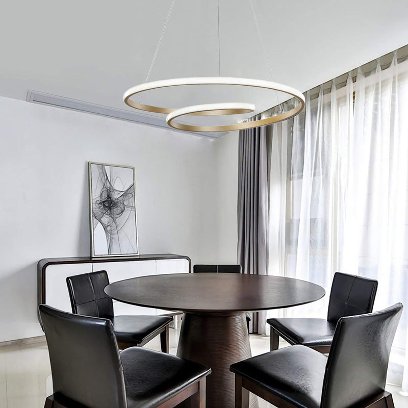 Lustră tavan cu LED Rexon, Metal, Auriu, 49x12 cm, imagine suplimentara