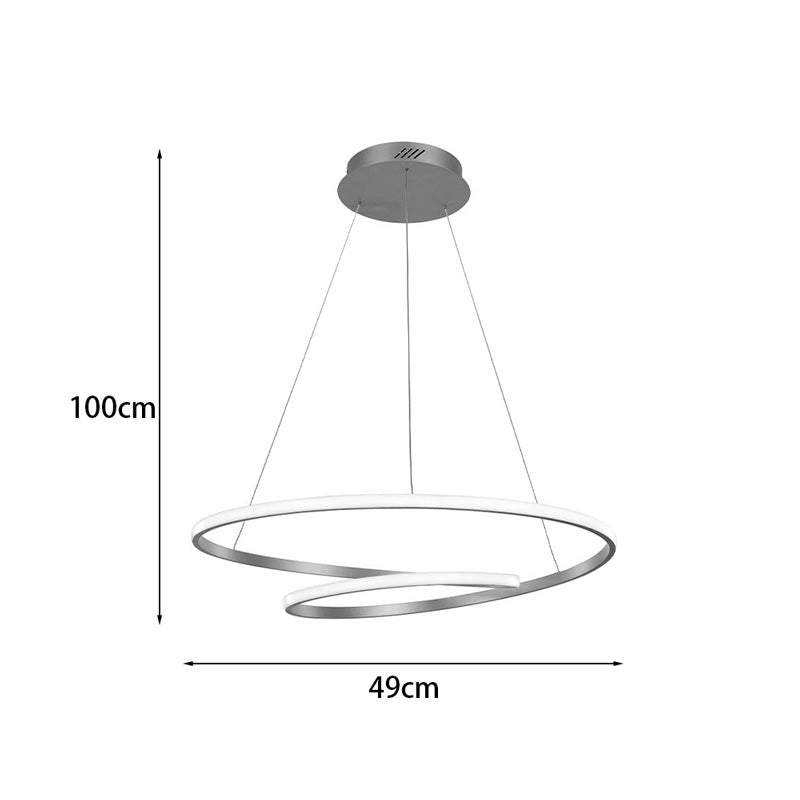 Lustră tavan cu LED Rexon, Metal, Auriu, 49x12 cm, detaliu produs