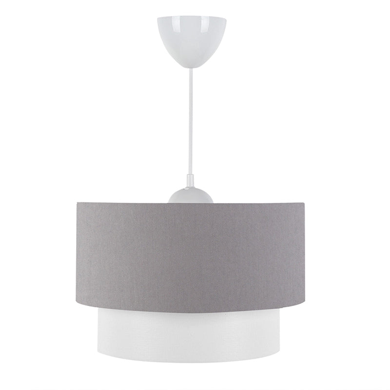 Lustra tavan PWL-1087, alb-Gri, D30x20 cm - Lustra tavan PWL-1087, alb-Gri, D30x20 cm - 202-000058