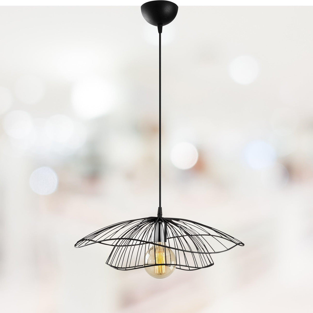 Lustra Tel - 6503, 50x50x111 cm - Negru