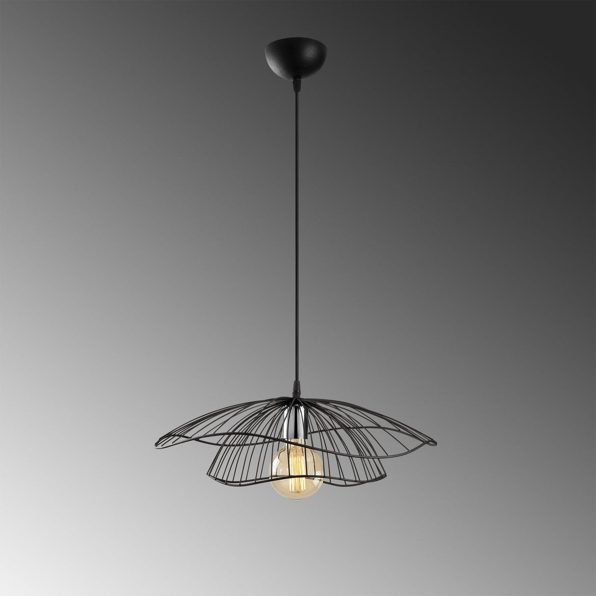 Lustra Tel - 6503, 50x50x111 cm - Negru