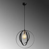 Lustra Vaveyla Chandelier, Negru, 35x35x131 cm