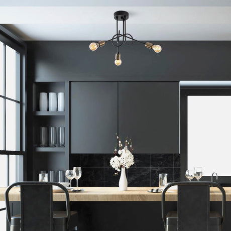 Lustra Viraj Chandelier, Negru, 16x16x32 cm