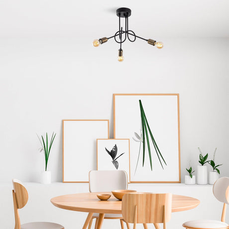 Lustra Viraj Chandelier, Negru, 16x16x32 cm