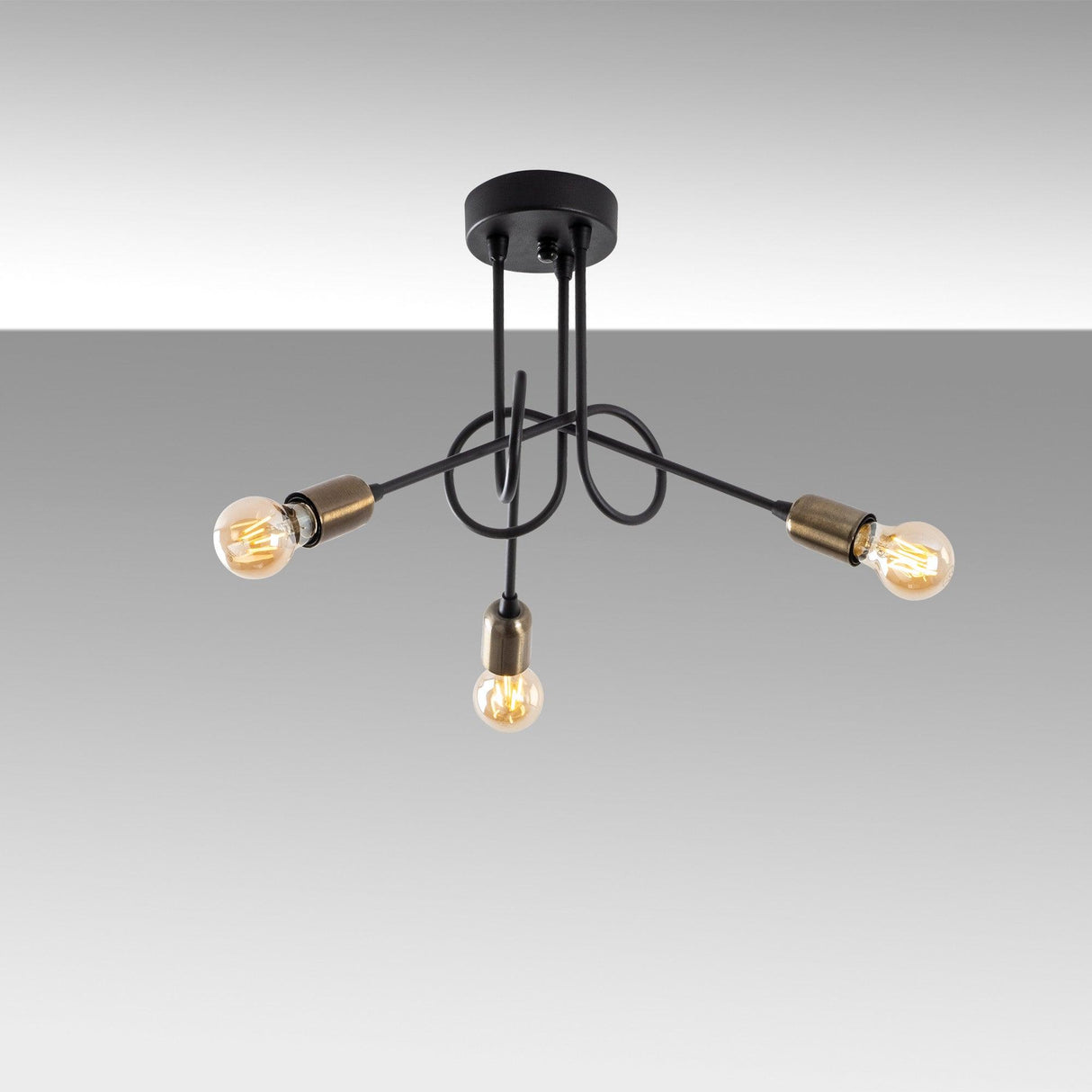 Lustra Viraj Chandelier, Negru, 16x16x32 cm