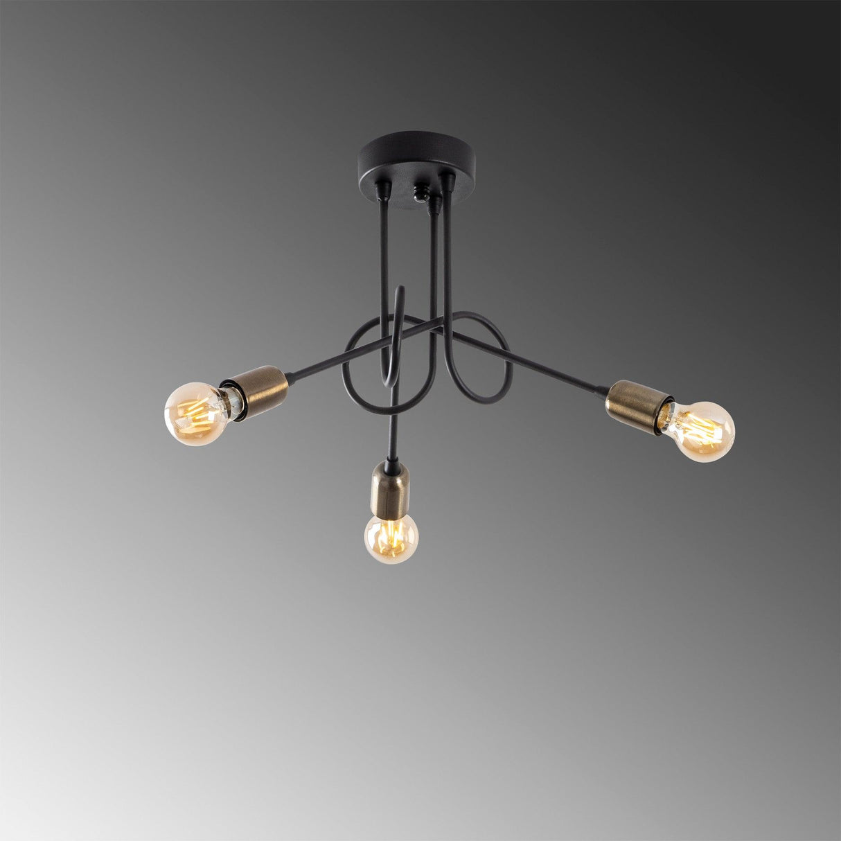 Lustra Viraj Chandelier, Negru, 16x16x32 cm