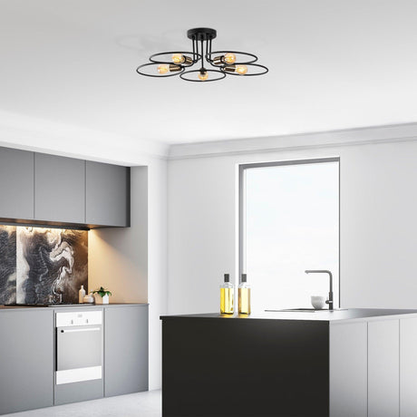 Lustra Wave Chandelier, Negru, 12x12x22 cm