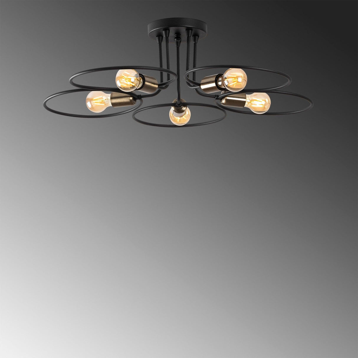 Lustra Wave Chandelier, Negru, 12x12x22 cm