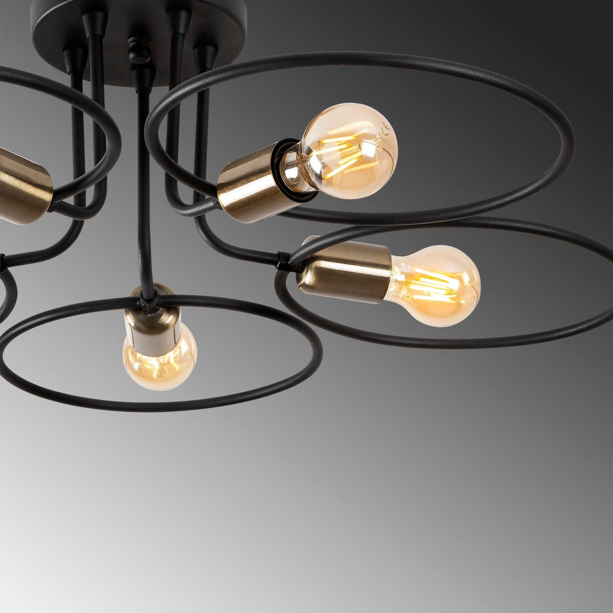 Lustra Wave Chandelier, Negru, 12x12x22 cm