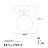 Lustra Well Chandelier, Auriu, 15x15x9 cm