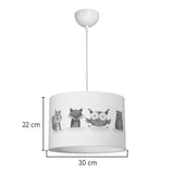 Lustra Wooda, PVC, Multicolor, D30x20 cm