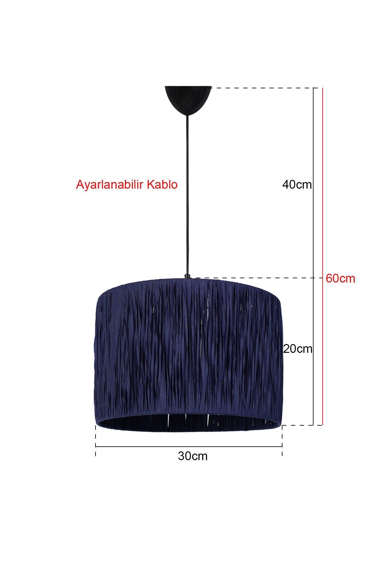 Lustra YL185 Chandelier, Albastru marin, 30x20x60 cm