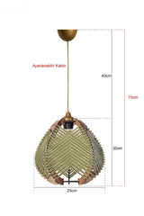 Lustra YL223 Chandelier, 25x30x70 cm - Verde