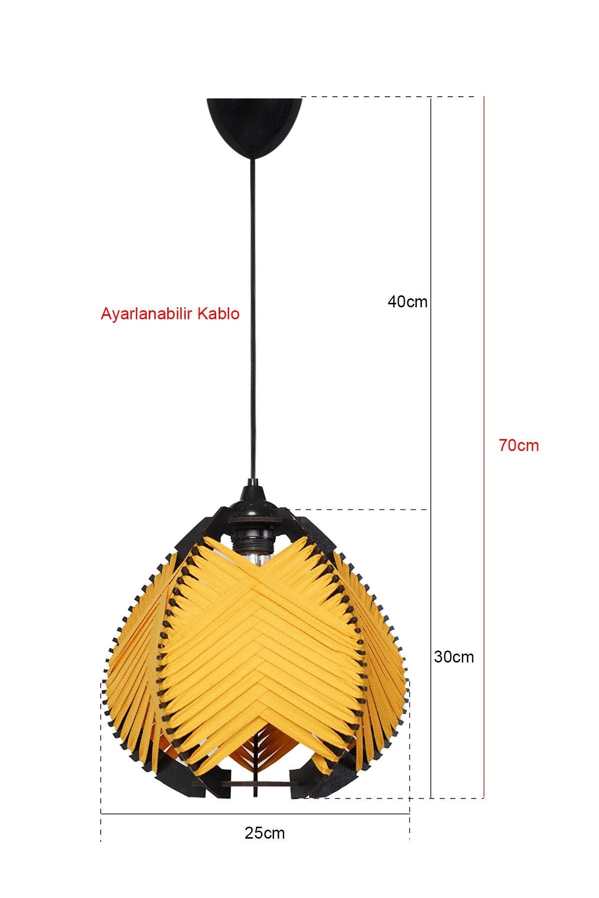 Lustra YL223 Chandelier, 25x30x70 cm - Galben