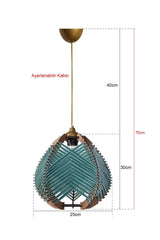 Lustra YL226 Chandelier, 25x30x70 cm - Albastru