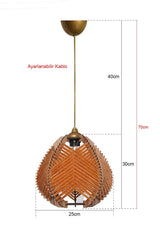 Lustra YL226 Chandelier, 25x30x70 cm - Portocaliu