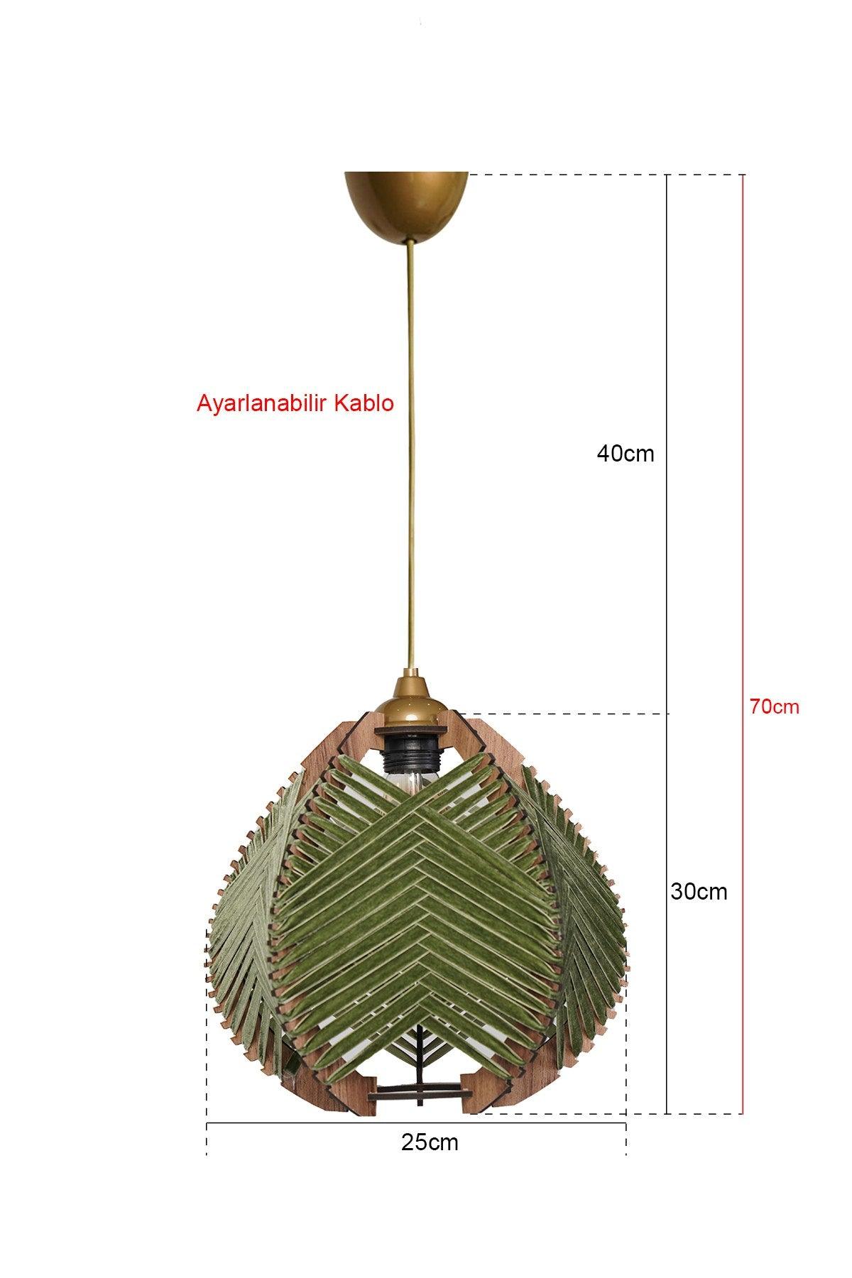 Lustra YL226 Chandelier, 25x30x70 cm - Verde