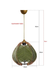 Lustra YL226 Chandelier, 25x30x70 cm - Verde