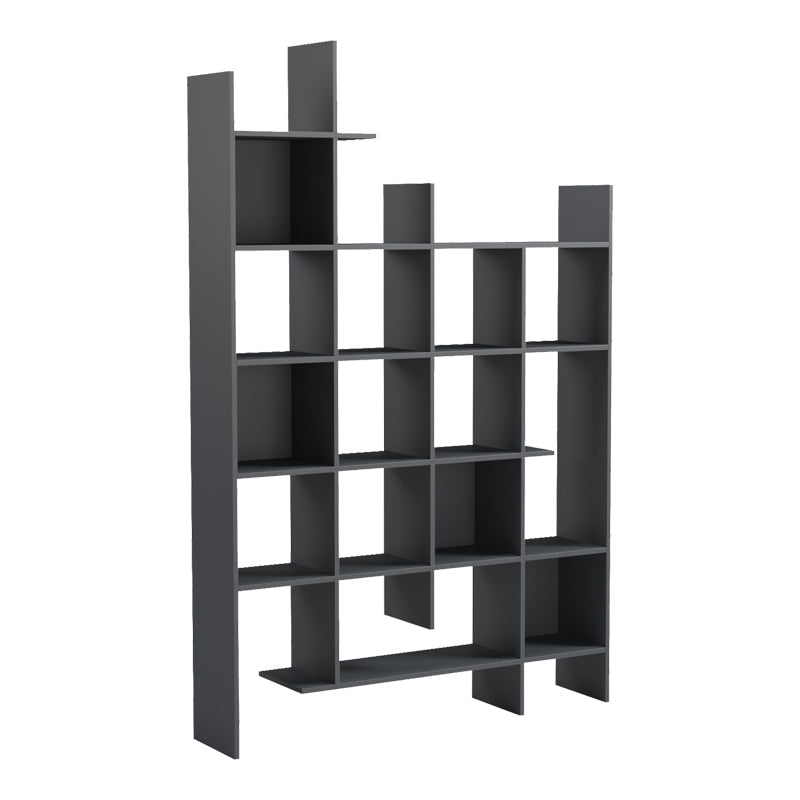 Manco Bibliotecă, Antracit - Sonoma, 122x26x188 cm - Antracit