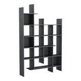 Manco Bibliotecă, Antracit - Sonoma, 122x26x188 cm - Antracit
