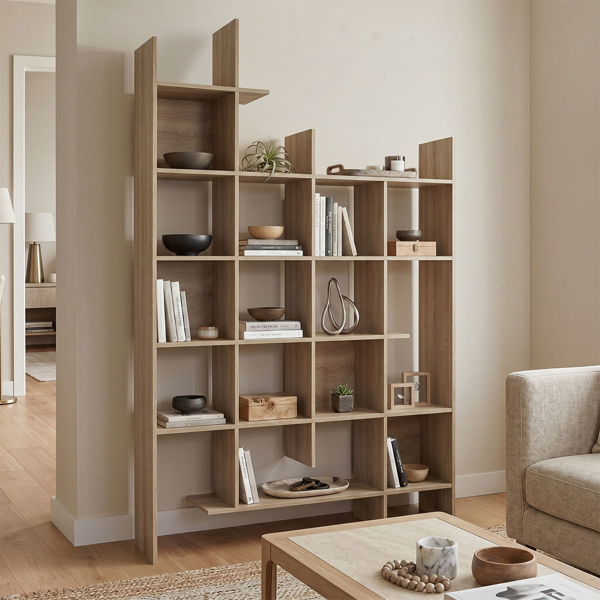 Manco Bibliotecă, Antracit - Sonoma, 122x26x188 cm - Manco Bibliotecă, Antracit - Sonoma, 122x26x188 cm - 230-000228